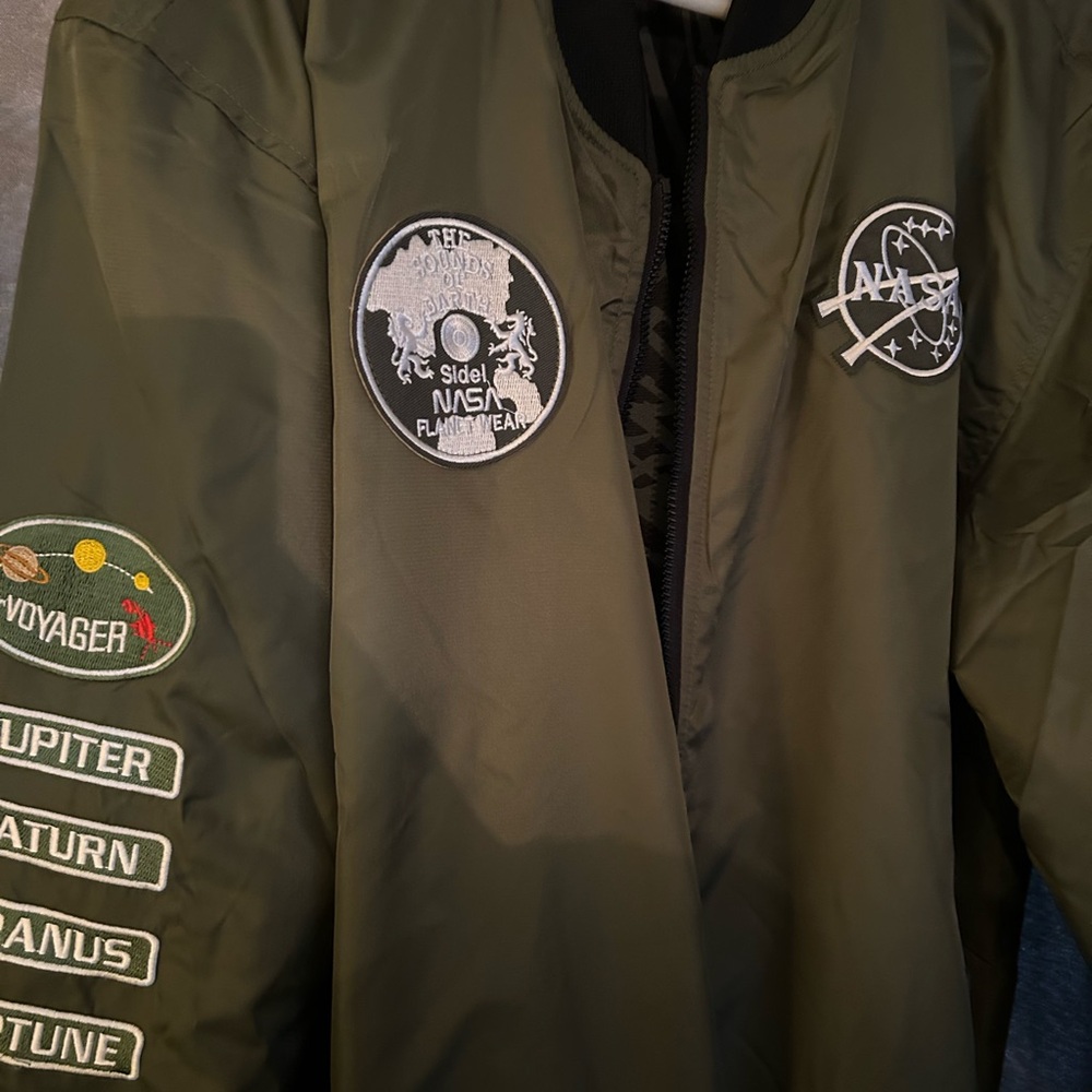 Alpha Industries Olive Green NASA Bomber Jacket